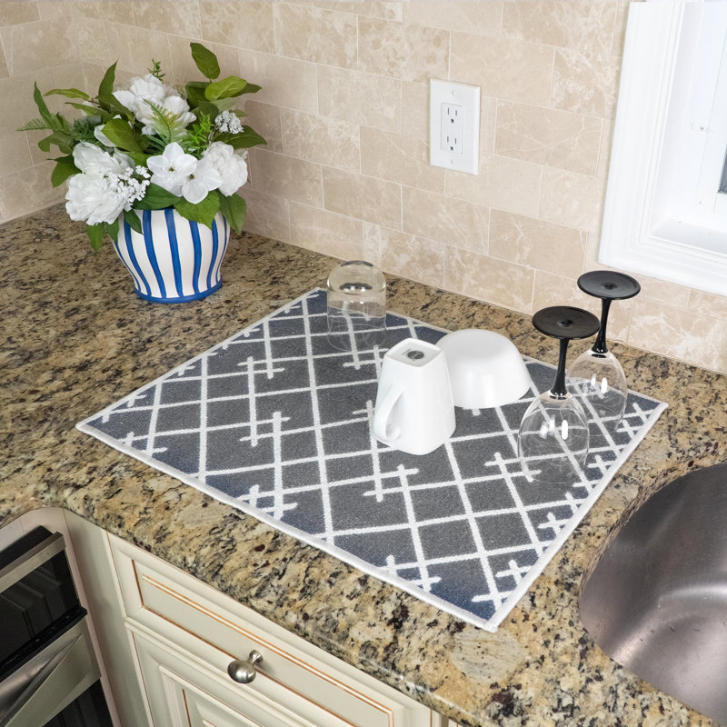 sussexhome Large Dish Drying Mat For Kitchen Counter SuperAbsorbent